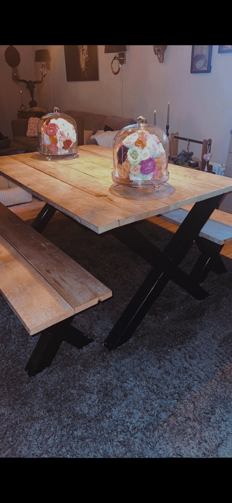 Eettafel eethoek, Huis en Inrichting, Tafels | Eettafels, Ophalen, 100 tot 150 cm, 200 cm of meer, Zo goed als nieuw