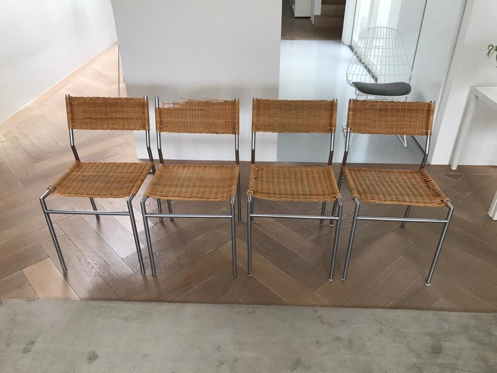 Martin Visser, Huis en Inrichting, Stoelen, Ophalen, Gebruikt, Bruin, Riet of Rotan