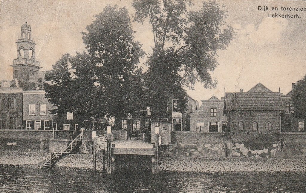 Lekkerkerk, Verzamelen, Ansichtkaarten | Nederland, Verzenden, Voor 1920, Gelopen, Zuid-Holland