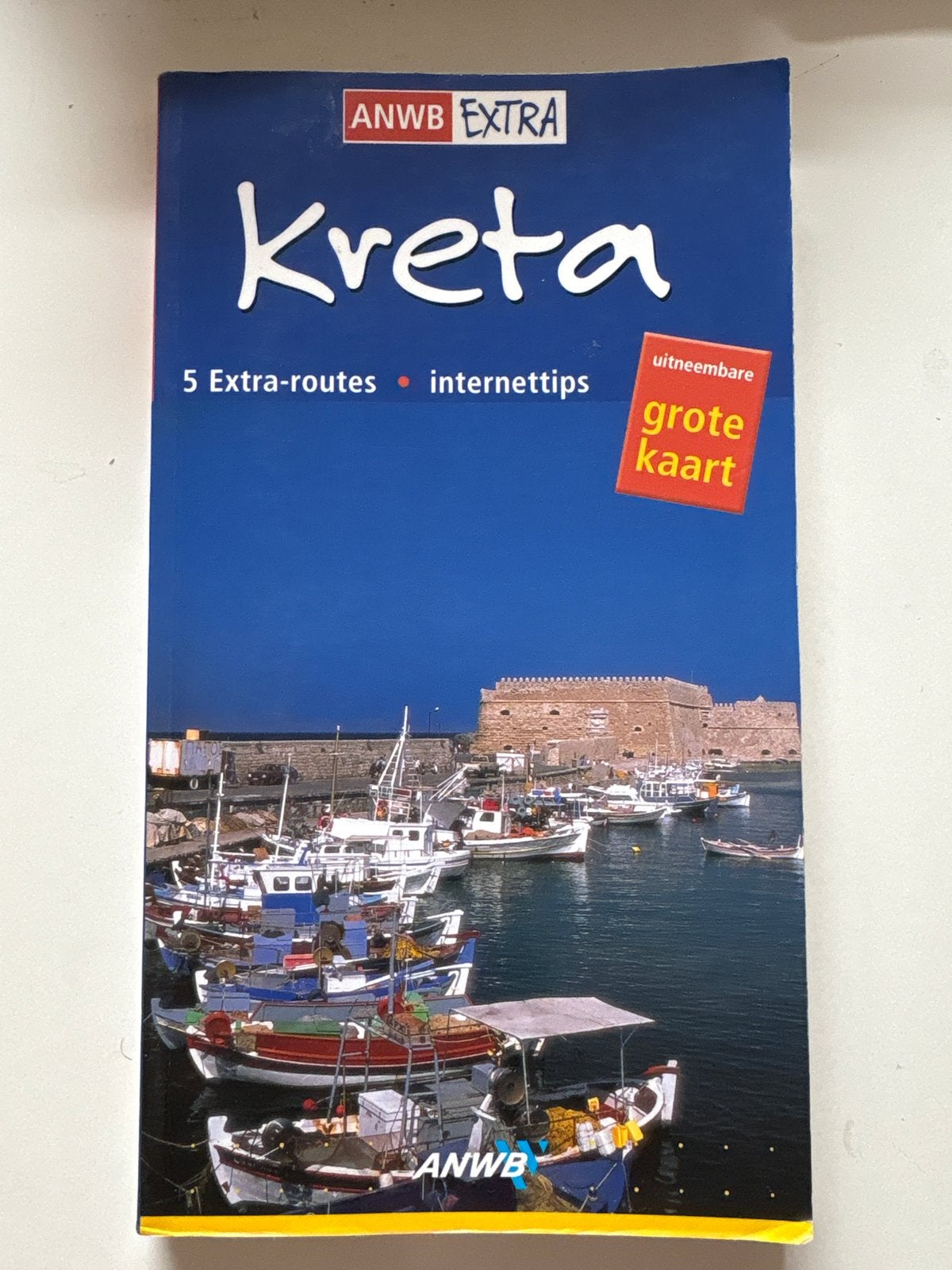 ANWB Extra Kreta Reisgids met uitneembare kaart, Europa, Ophalen of Verzenden, Zo goed als nieuw, Reisgids of -boek