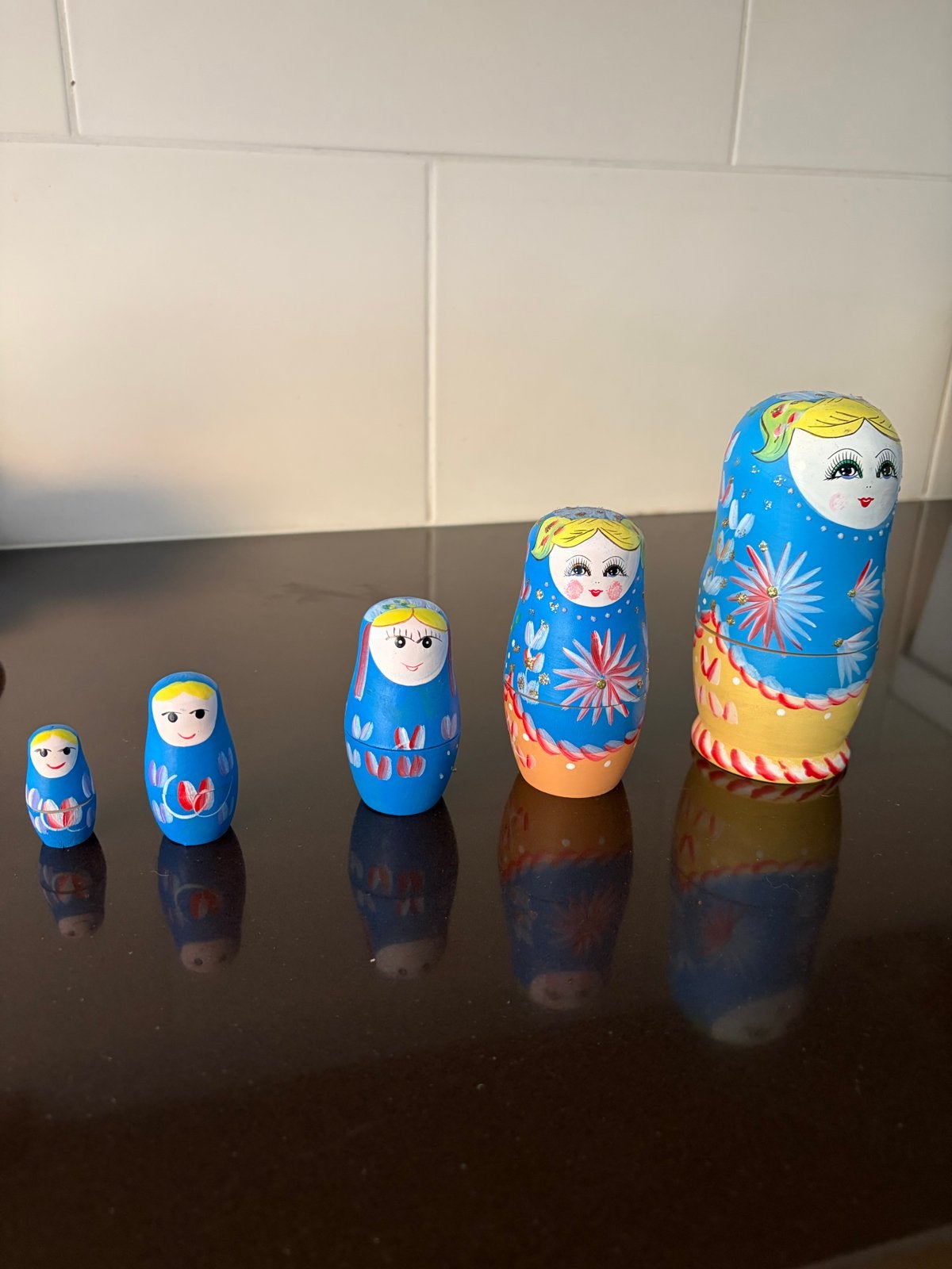 Matroesjka poppen 5 stuks, Verzamelen, Poppetjes en Figuurtjes, Ophalen of Verzenden, Gebruikt