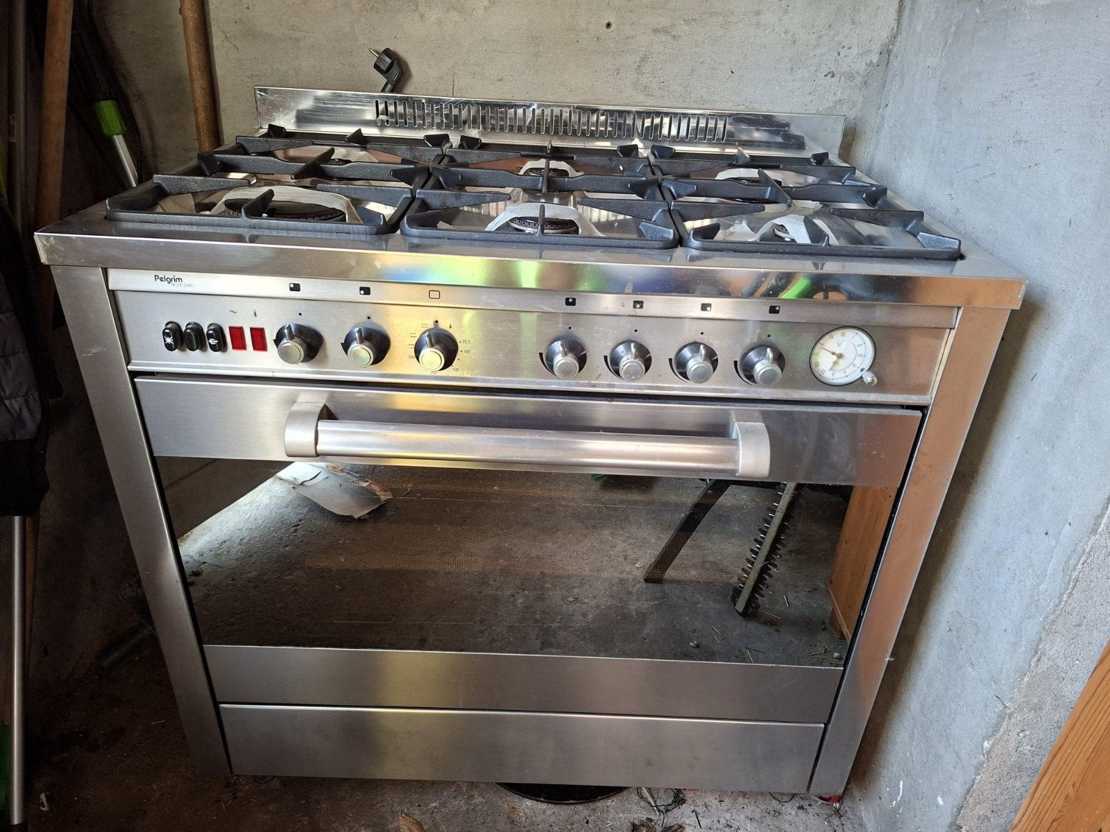 Pelgrim Gasfornuis met Oven - RVS, Witgoed en Apparatuur, Hete lucht, 60 cm of meer, Ophalen of Verzenden, Zo goed als nieuw
