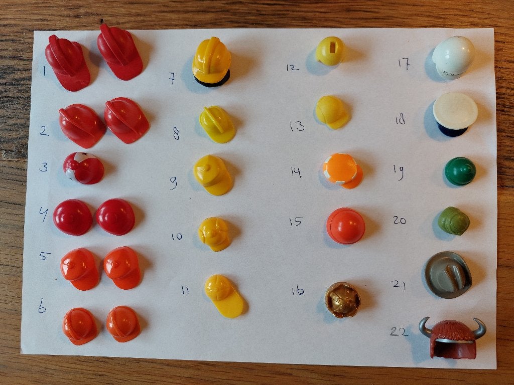Playmobil hoofddeksels, haar en toebehoren, Kinderen en Baby's, Speelgoed | Playmobil, Gebruikt, Losse onderdelen, Overige typen
