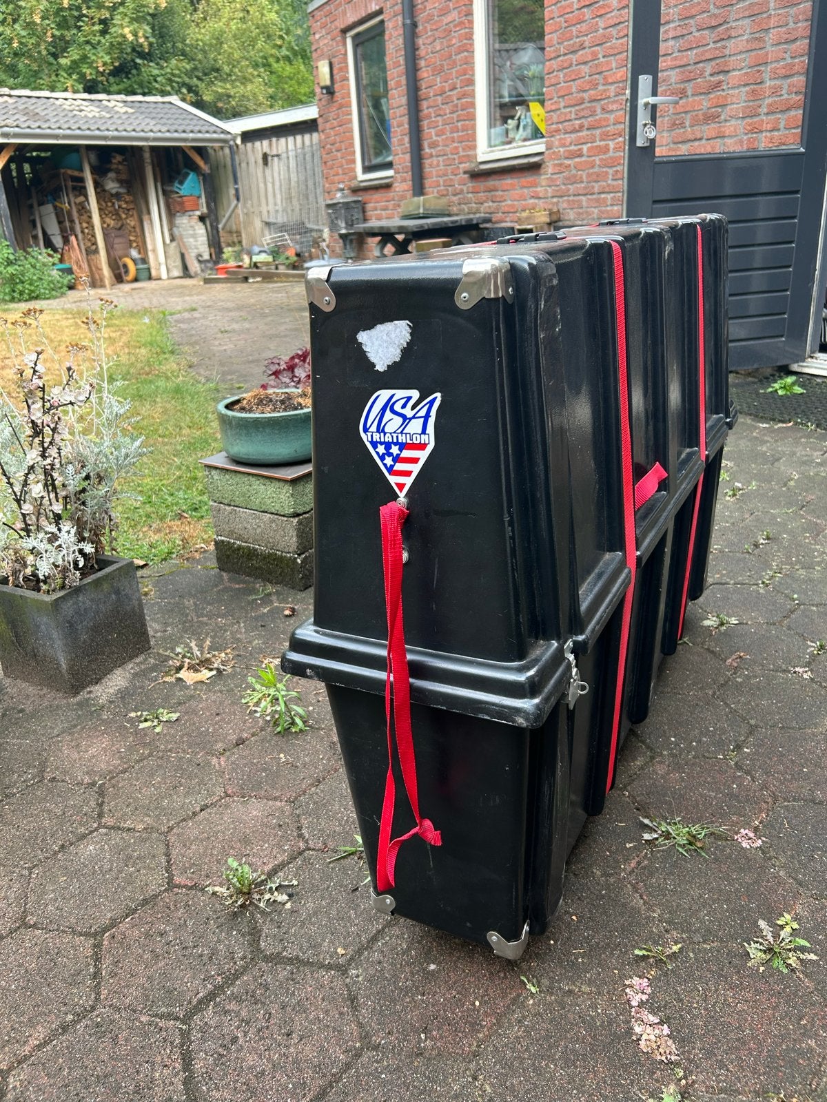 Fietsreiskoffer voor veilig transport, Ophalen, Gebruikt
