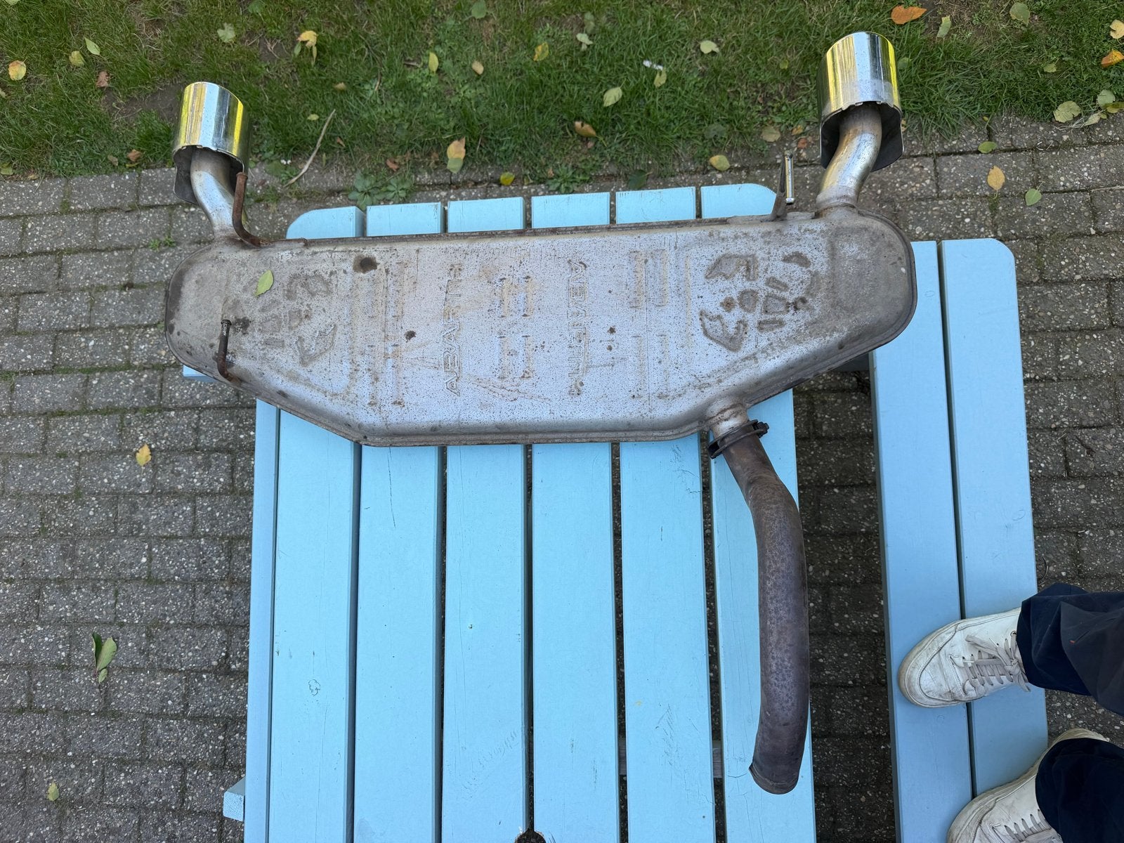 Abarth 500/595/695 originele uitlaat einddemper, Ophalen, Gebruikt, Fiat