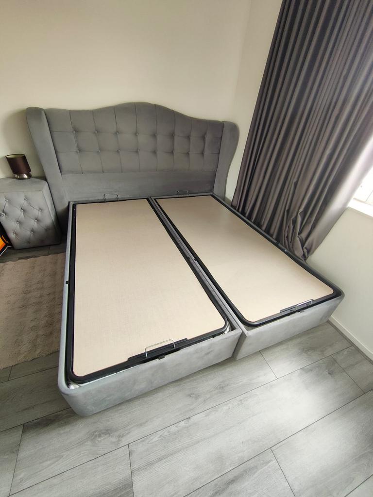 2 persoons met met 2 nachtkastjes, Huis en Inrichting, Slaapkamer | Boxsprings, Gebruikt, Tweepersoons, Ophalen of Verzenden, 180 cm