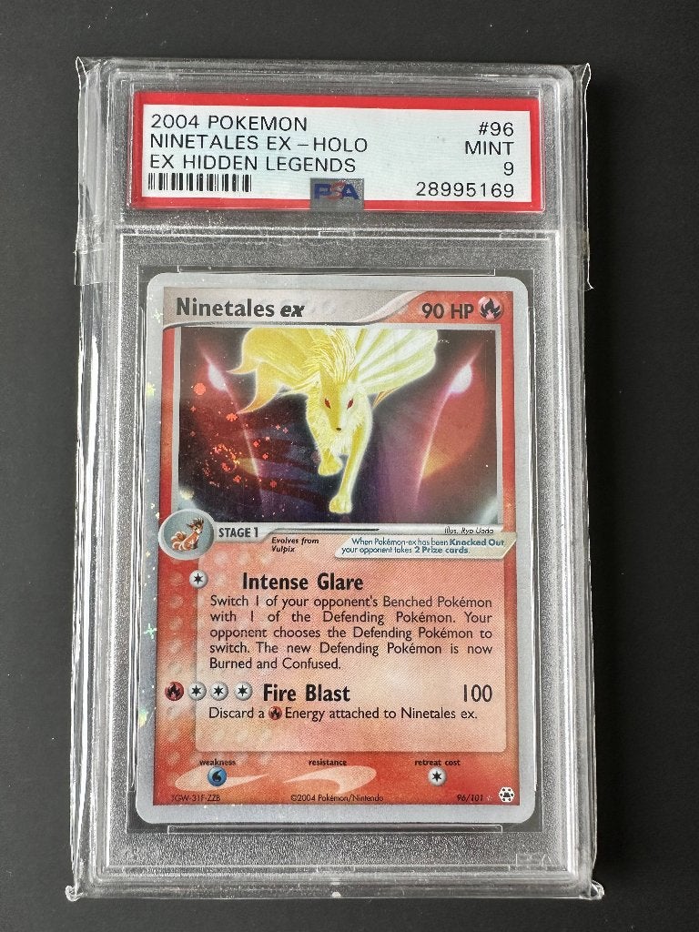 Ninetales holo psa 9 ex hidden legends, Ophalen of Verzenden, Nieuw, Losse kaart