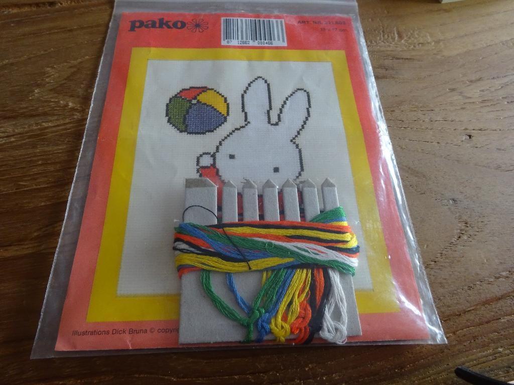 borduurpatroon voor Nijntje, Ophalen of Verzenden, Gebruikt, Handborduren, Borduurpakket