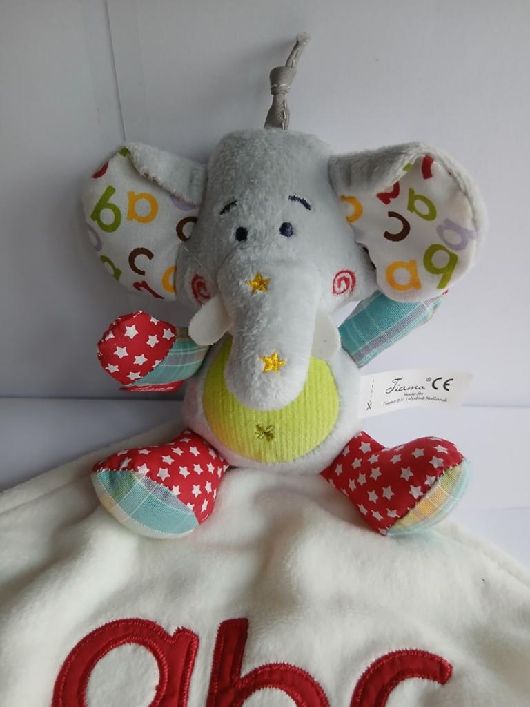 Knuffeldoek ABC Tiamo Olifant Velours *Nieuw, Ophalen of Verzenden, Nieuw, Overige typen