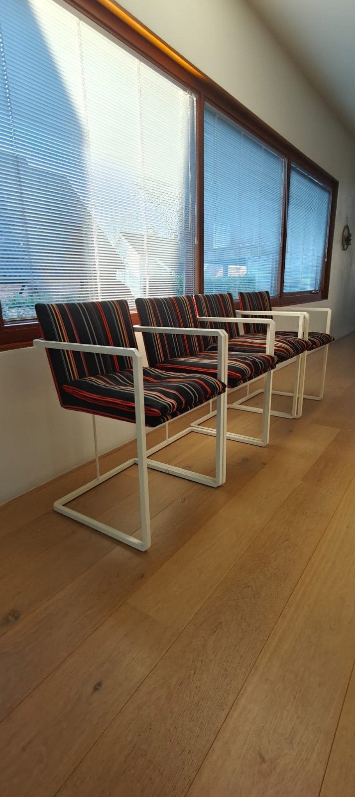 Set van 4 vintage SM-01 'Nomada' design stoelen, Ophalen, Wit, Set, Metaal