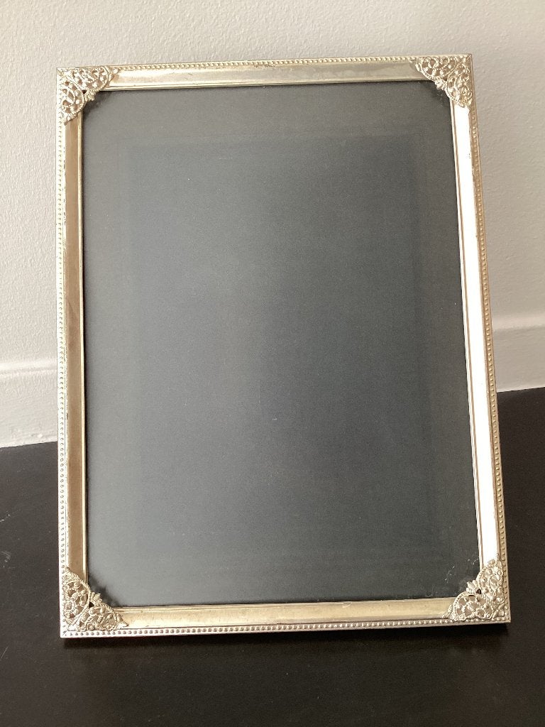 Oude Vintage Zilveren Grote Fotolijst Jyden Denmark Zilver, 24 cm, Ophalen of Verzenden, Fotolijst, Metaal