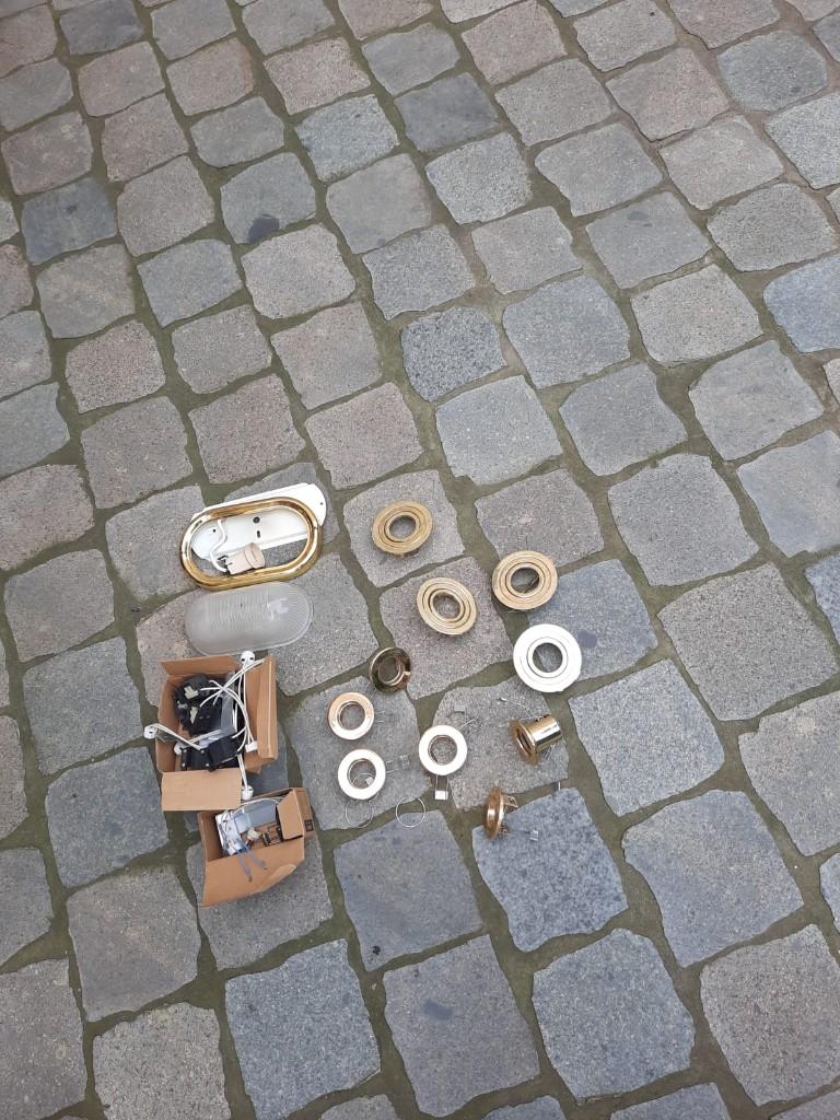 4 + 1 plafondspots, Huis en Inrichting, Lampen | Spots, Ophalen of Verzenden, Gebruikt, Plafondspot of Wandspot