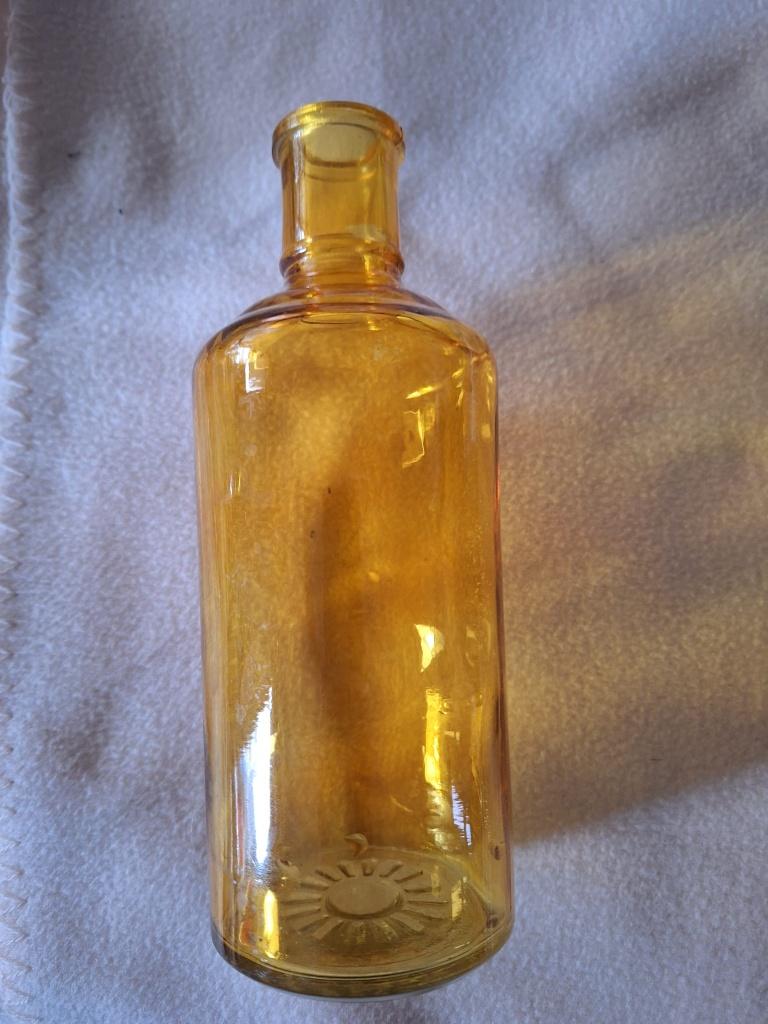 Apothekersfles amberkleurig, Antiek en Kunst, Antiek | Glas en Kristal, Ophalen of Verzenden