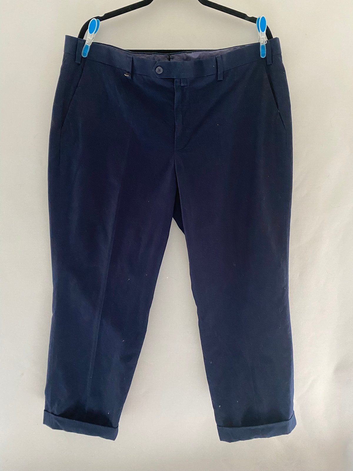Pedro del Hierro tailored fit chino donkerblauw maat 50, Ophalen of Verzenden, Zo goed als nieuw, Maat 52/54 (L), Blauw