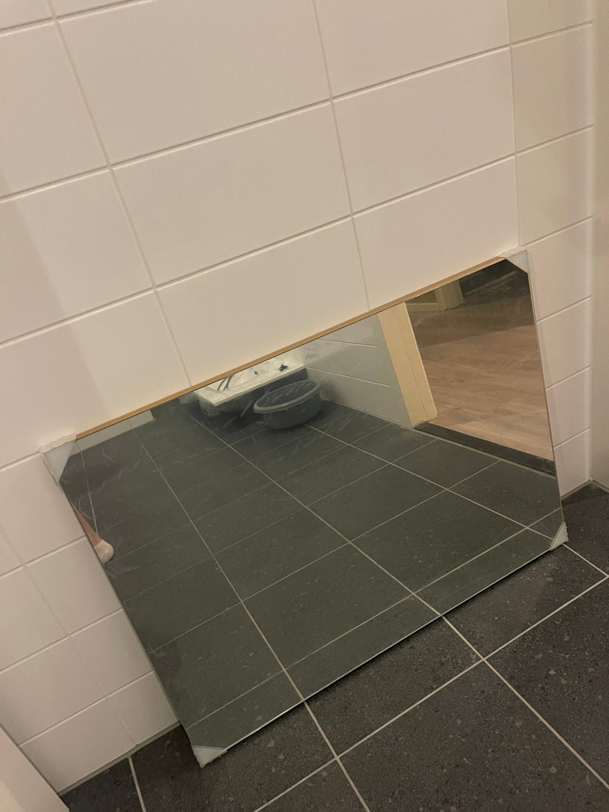 Badkamer spiegel 80x60cm, Ophalen, Zo goed als nieuw, Rechthoekig, Minder dan 100 cm