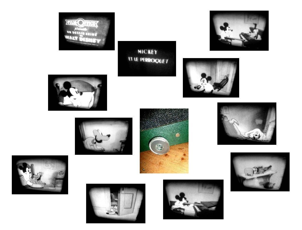 8mm film Mickey et le Perroquet Walt Disney 1938 - N8 -, Ophalen of Verzenden, 8mm film