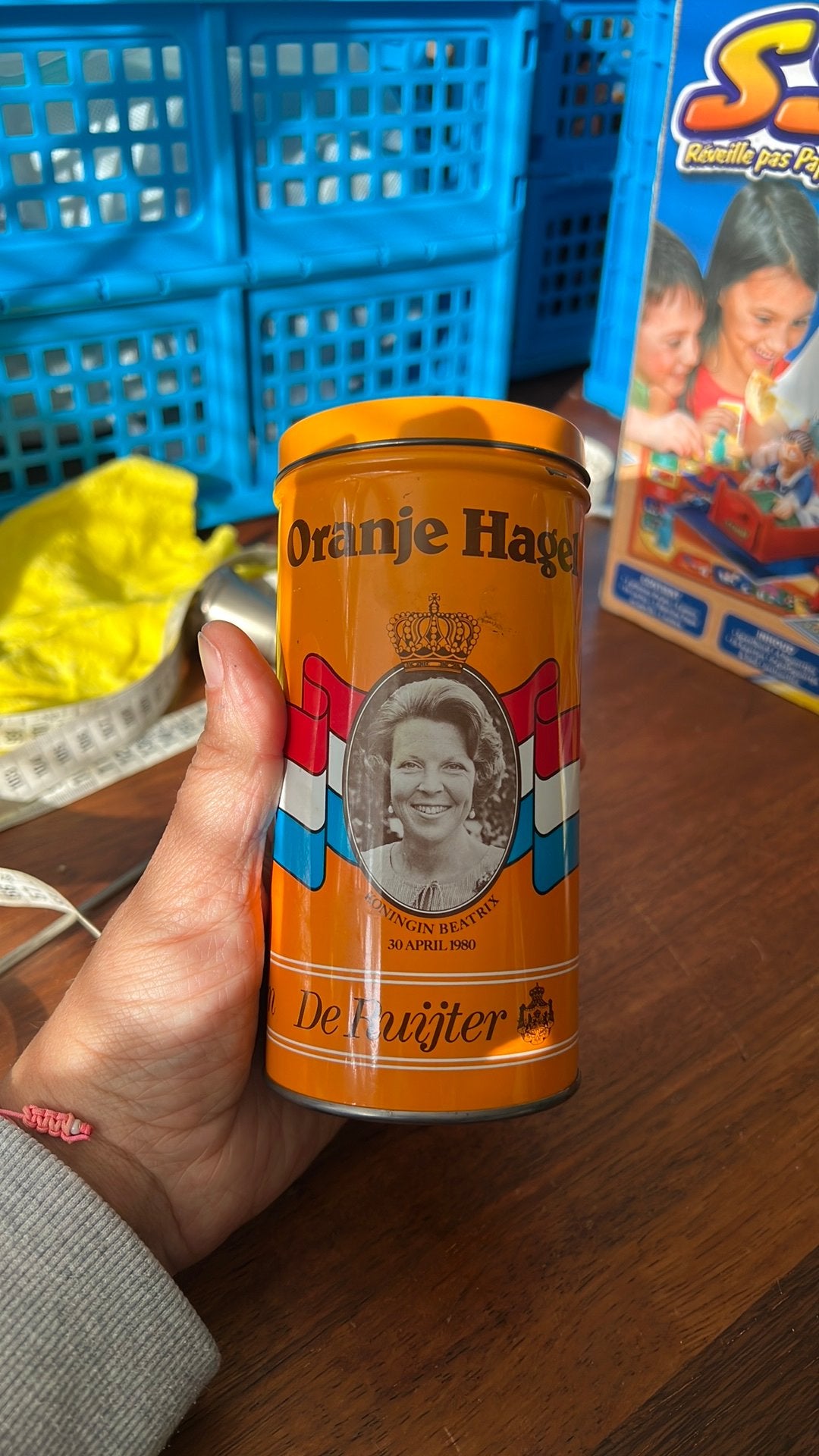 Laatste kans! Oud blikje De Ruijter Oranje Hagel, Ophalen of Verzenden, Gebruikt, Overige