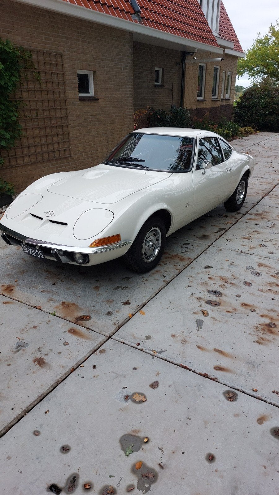 Opel GT 1969 Wit, 970 kg, Achterwielaandrijving, 4 cilinders, Wit