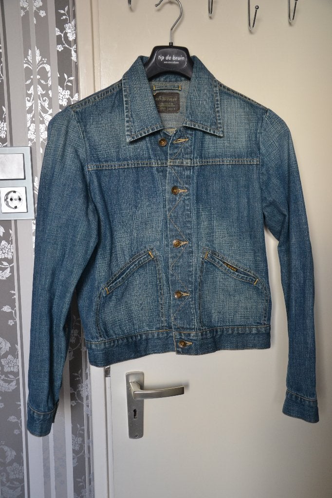 G-Star spijkerjasje, maat s., Blauw, Ophalen of Verzenden, Zo goed als nieuw, Maat 36 (S)