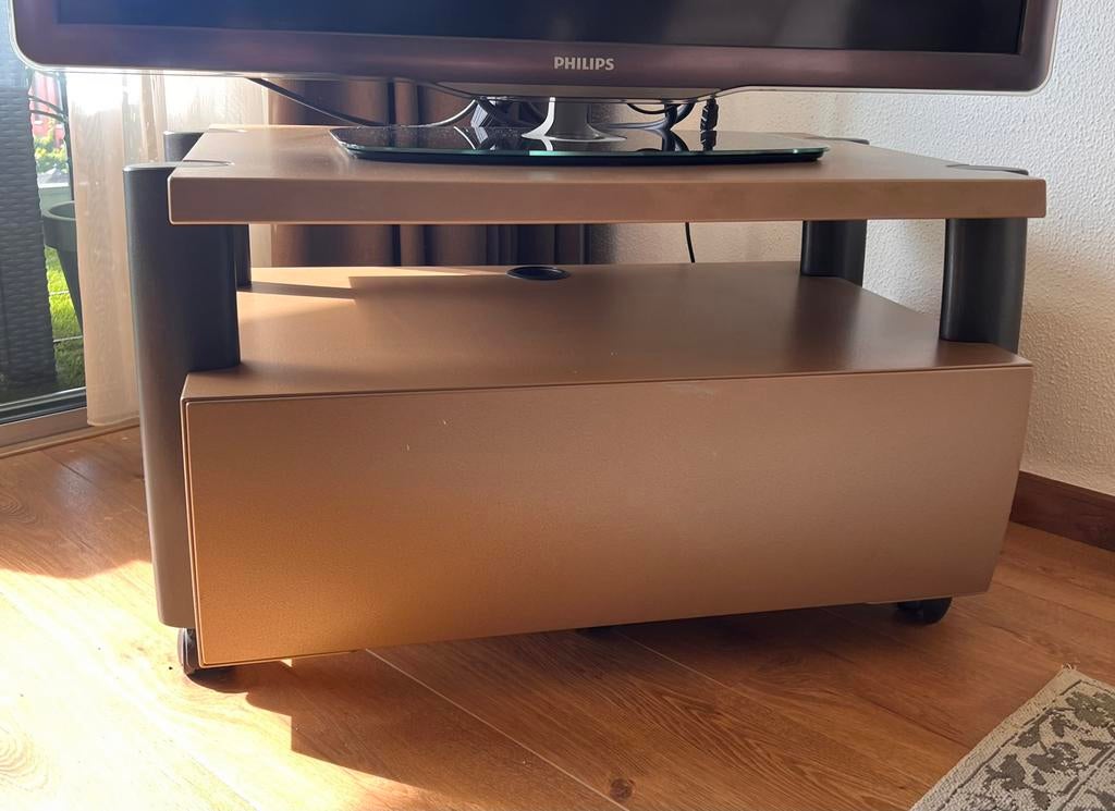 LEOLUX stijlvol tv/audio meubel met 1 lade, Ophalen, Zo goed als nieuw, 25 tot 50 cm, Minder dan 100 cm