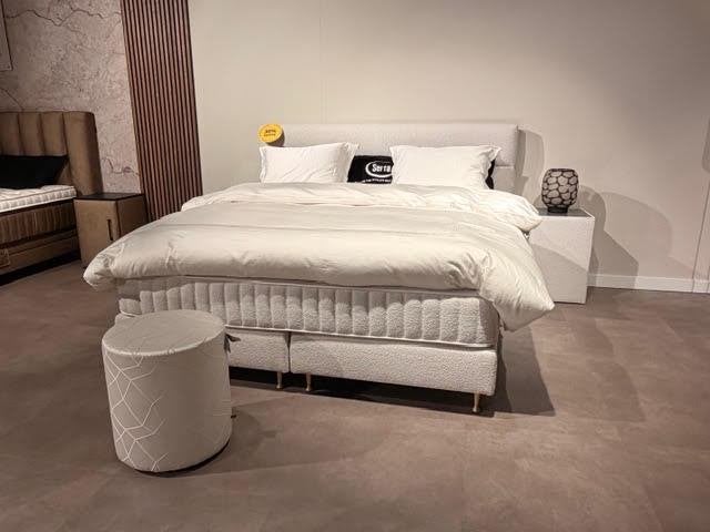 Serta Boxspring Ligne SHOWROOMMODEL, Ophalen, Wit, Tweepersoons, Zo goed als nieuw