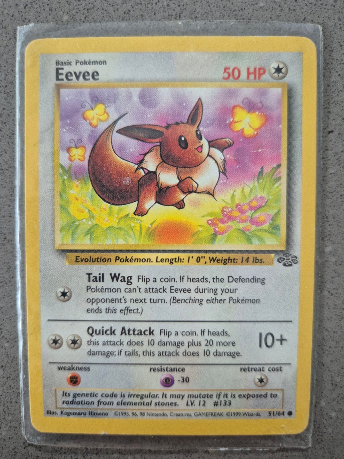 Pokémon Eevee (51/64) Jungle Set - Basis Pokémon Kaart, Ophalen of Verzenden, Zo goed als nieuw, Losse kaart