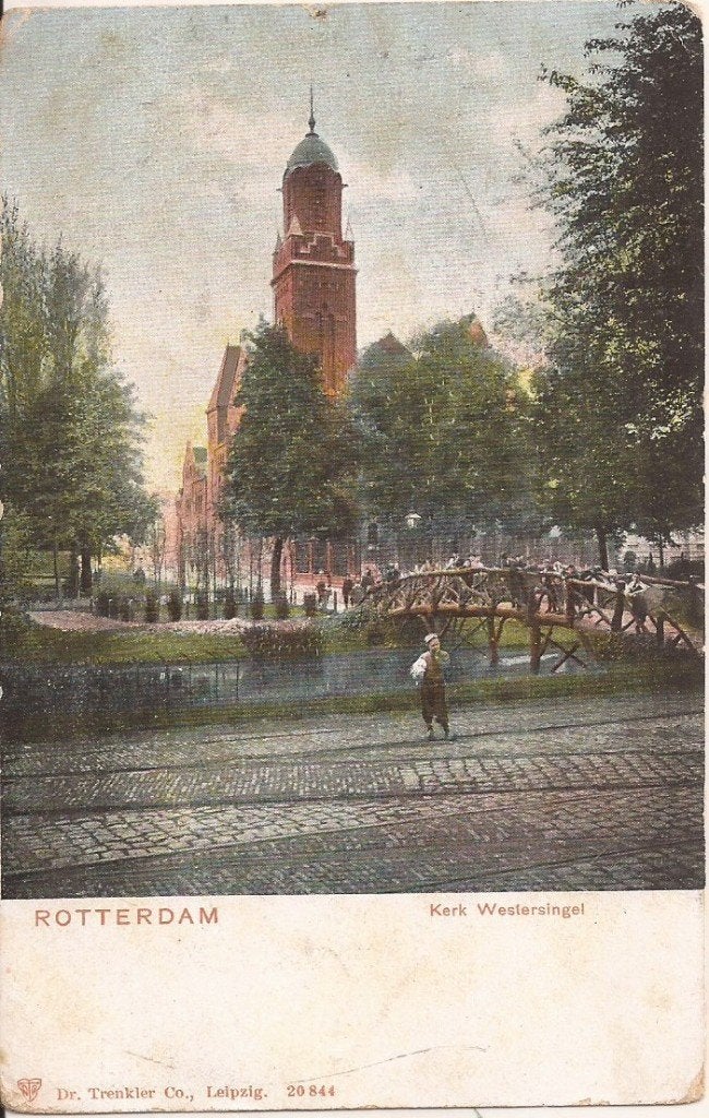 Rotterdam Kerk Westersingel  ca. 1905, Ophalen of Verzenden, Voor 1920, Gelopen, Zuid-Holland