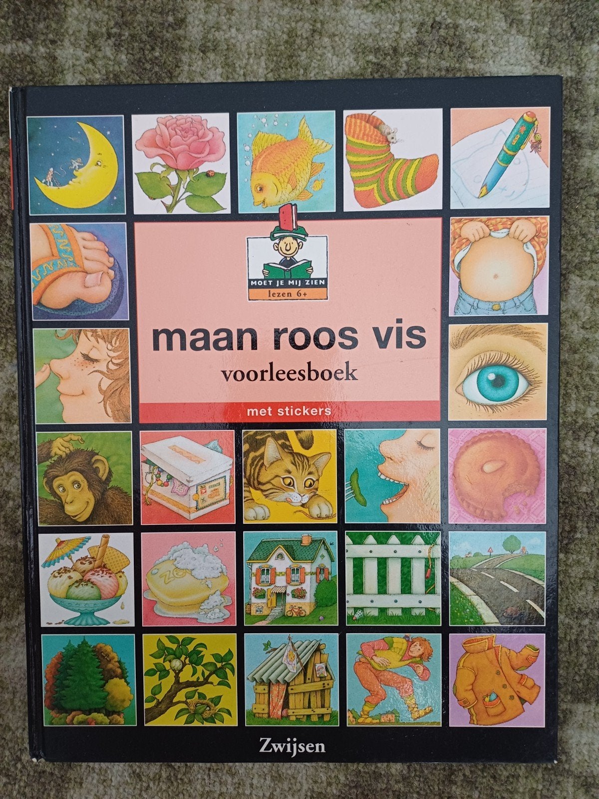 Maan Roos Vis Voorleesboek met stickers - Lezen 6+, Boeken, Ophalen of Verzenden, Zo goed als nieuw, Onbekend, Non-fictie