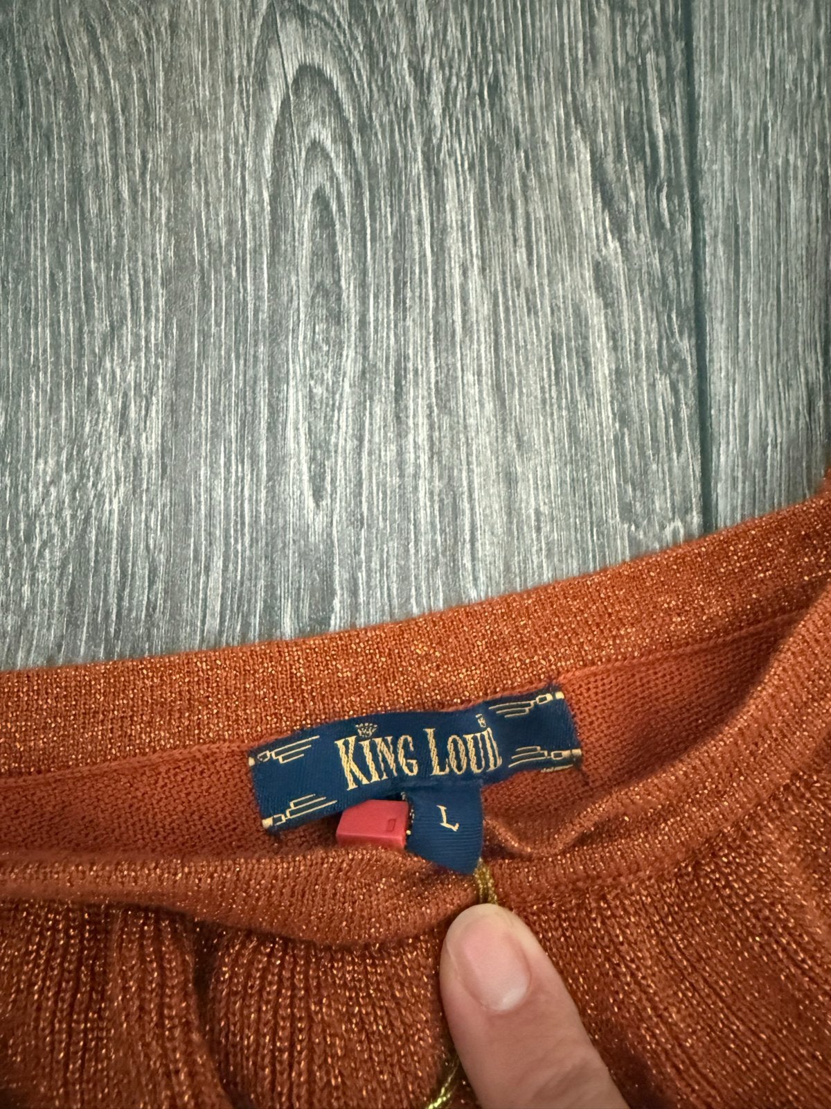 King Louie top met één schouder, maat L, nieuw met kaartje, Kleding | Dames, Tops, Maat 42/44 (L), Nieuw, Oranje, Ophalen of Verzenden