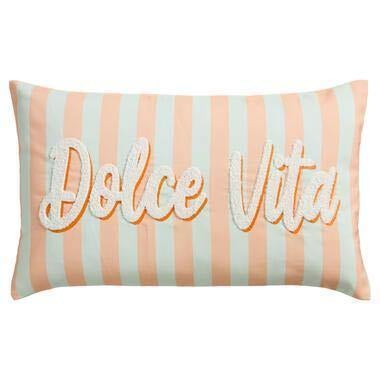 Tuinkussen Dolce Vita oranje lichtblauw, Ophalen of Verzenden, Zo goed als nieuw
