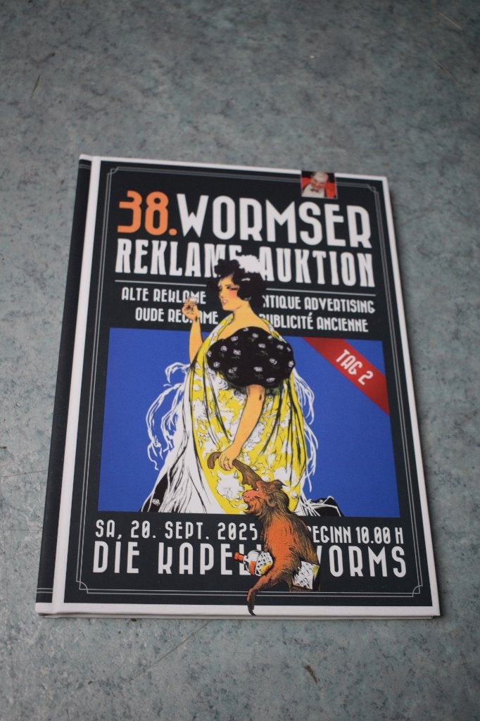 boek 4 emaillebord Wormser olie blik, Verzamelen, Ophalen of Verzenden, Zo goed als nieuw, Reclamebord