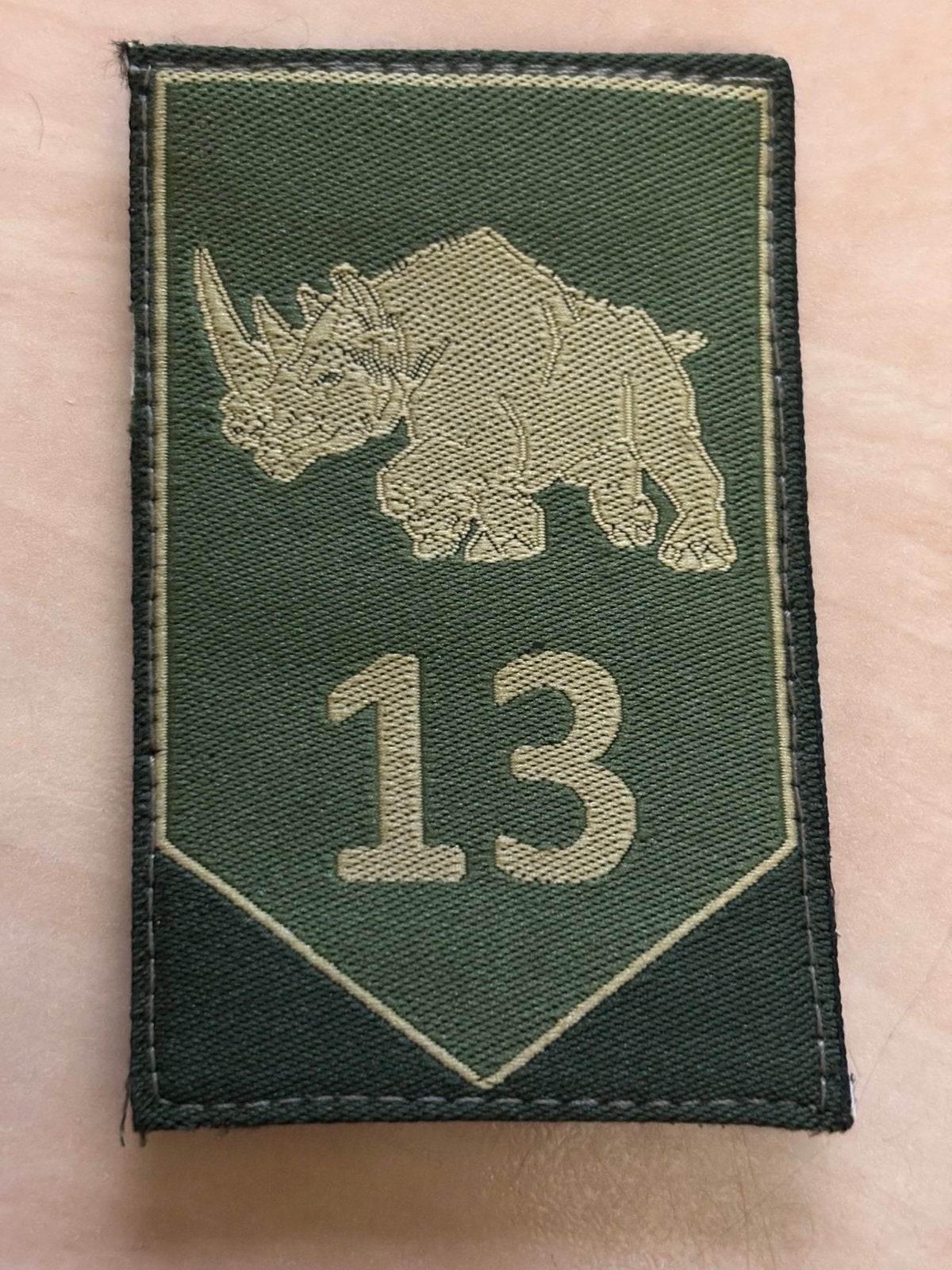 Gvt mouwembleem 13e licht brigade, Verzamelen, Ophalen of Verzenden, Landmacht, Nederland, Embleem of Badge