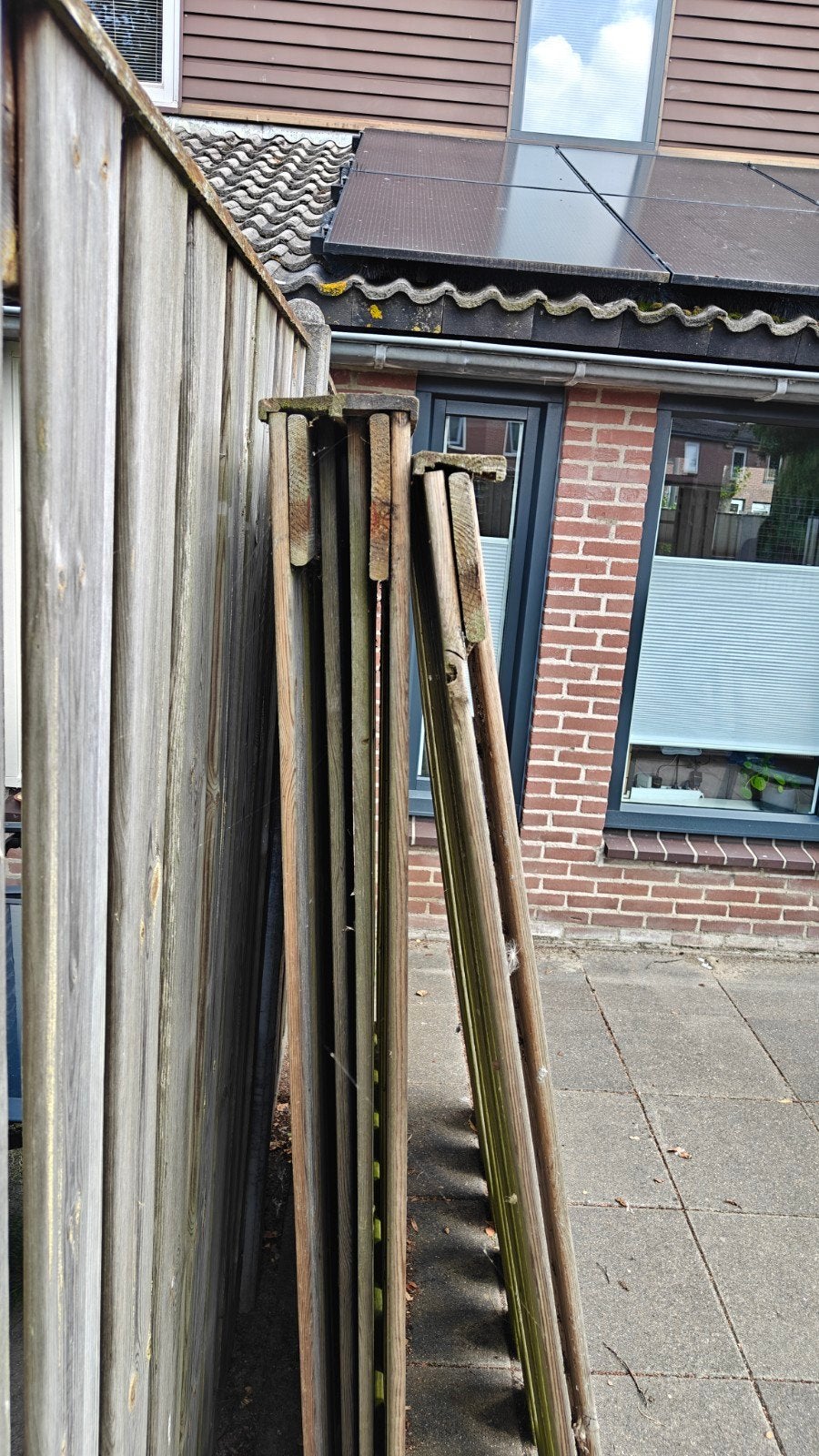 Houten schuttingdelen 180x180 cm, Tuin en Terras, Schuttingen, Ophalen, Minder dan 3 meter, Hout, 1 tot 2 meter