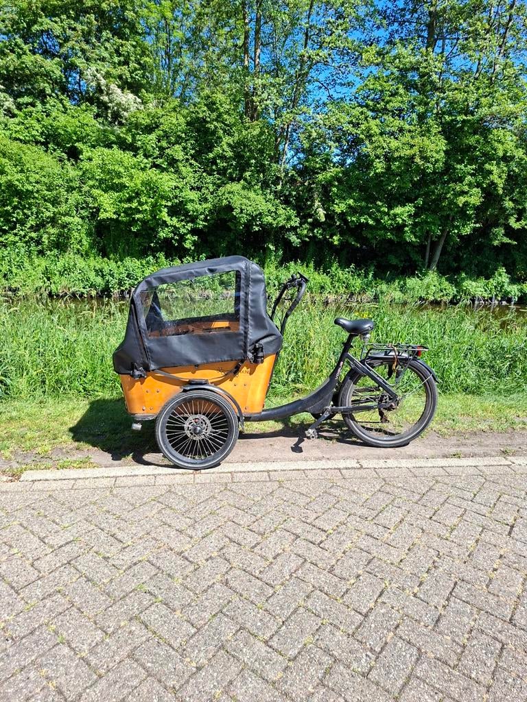 Vogue Bakfiets elektrische met regenkap, zomerkap en hoes, Fietsen en Brommers, Ophalen, Zo goed als nieuw, 4 kinderen of meer