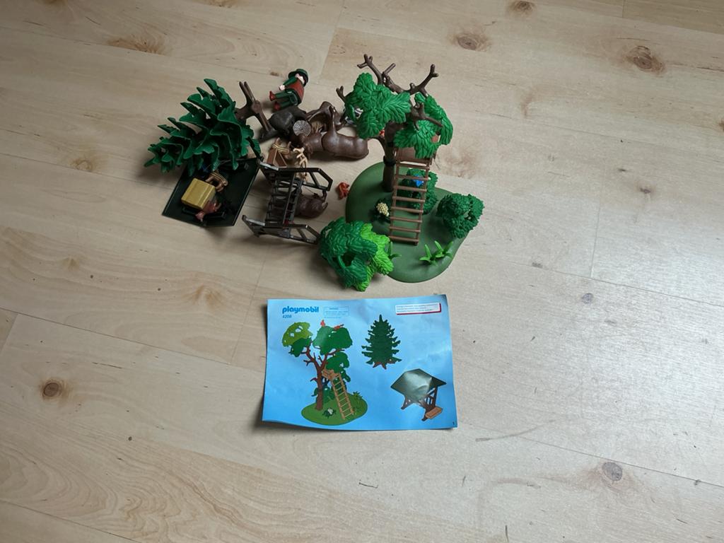 Playmobil - voederplaats met uitkijkpost - nummer 4208, Kinderen en Baby's, Speelgoed | Playmobil, Ophalen of Verzenden, Gebruikt