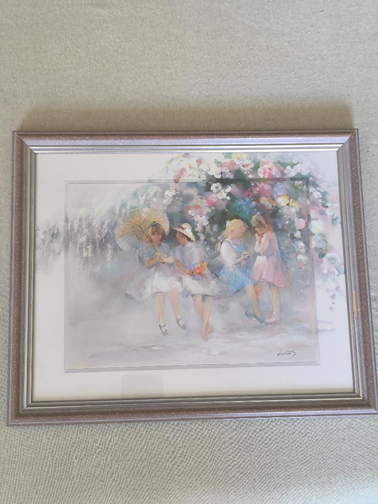Zeefdruk Willem Haenraets "Vrienden", Antiek en Kunst, Ophalen of Verzenden