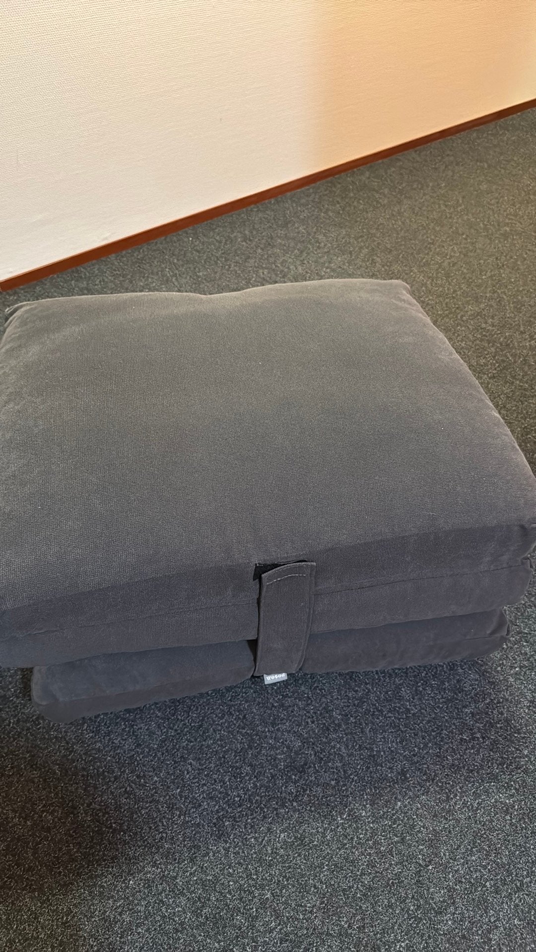Woood poef/slaapbank 1 persoons, Ophalen, Eenpersoons, 90 cm