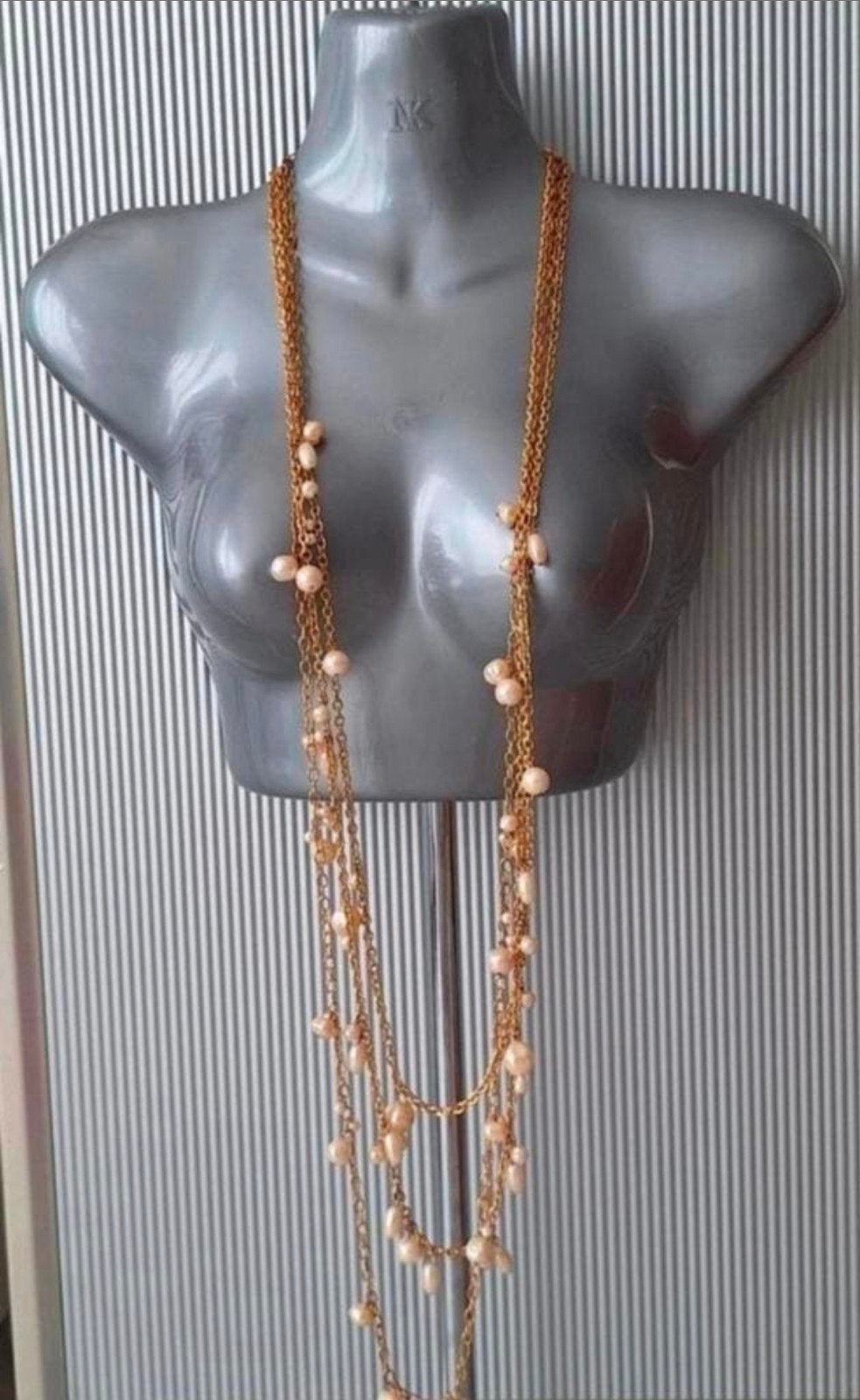 Manouk - watervalketting met cultive parels. 3=2 actie!, Verzenden, Nieuw, Overige materialen