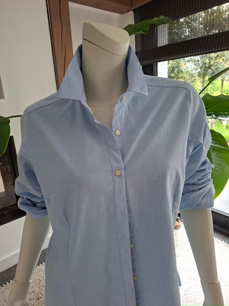 Steppin out lichtblauwe blouse getailleerd xxl 44 blauw, Blauw, Maat 42/44 (L), Nieuw, Ophalen of Verzenden