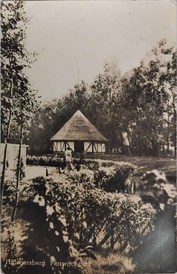 Fotokaart Plaswijckpark Hillegersberg – WOII stempel, Ophalen of Verzenden, 1940 tot 1960, Gelopen, Zuid-Holland
