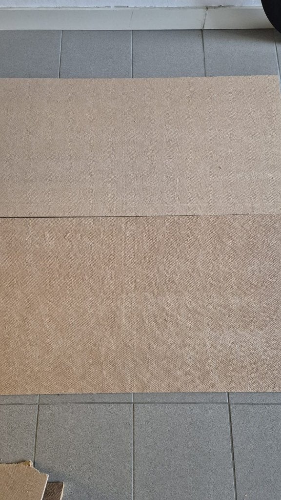 19 m2 zachtboard ondervloer, Ophalen, Overige materialen, 30 cm of meer, 50 tot 150 cm