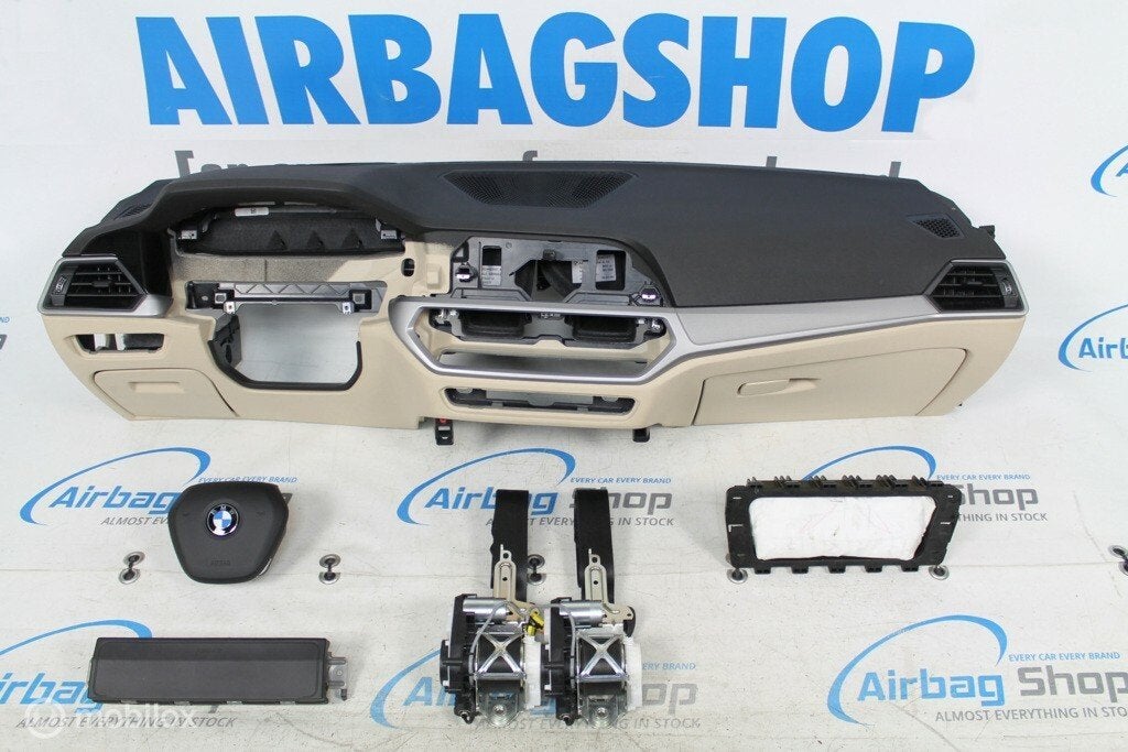 Airbag set Dashboard zwart/beige HUD BMW 3 serie G20 2019-.., Gebruikt, Ophalen of Verzenden