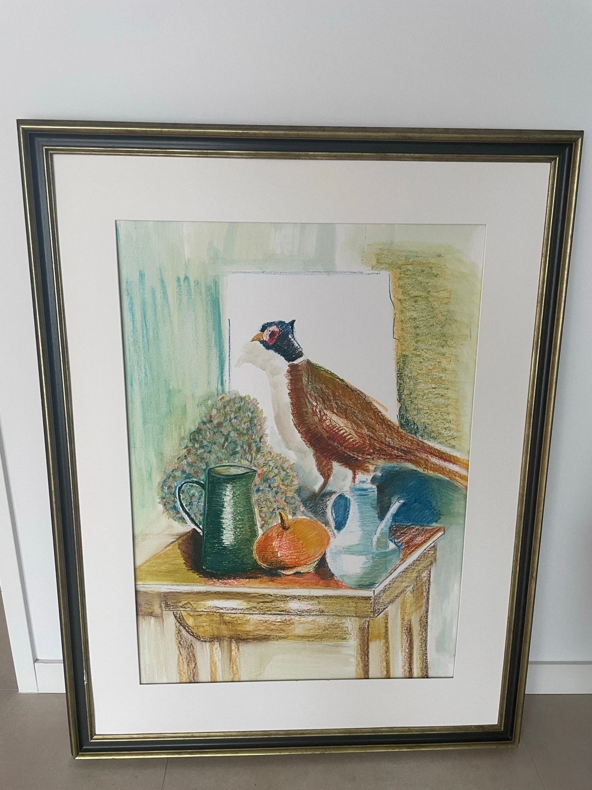 Schilderij Fazant Stilleven - Ingelijst, Ophalen, Realistisch, Overige technieken, Dieren