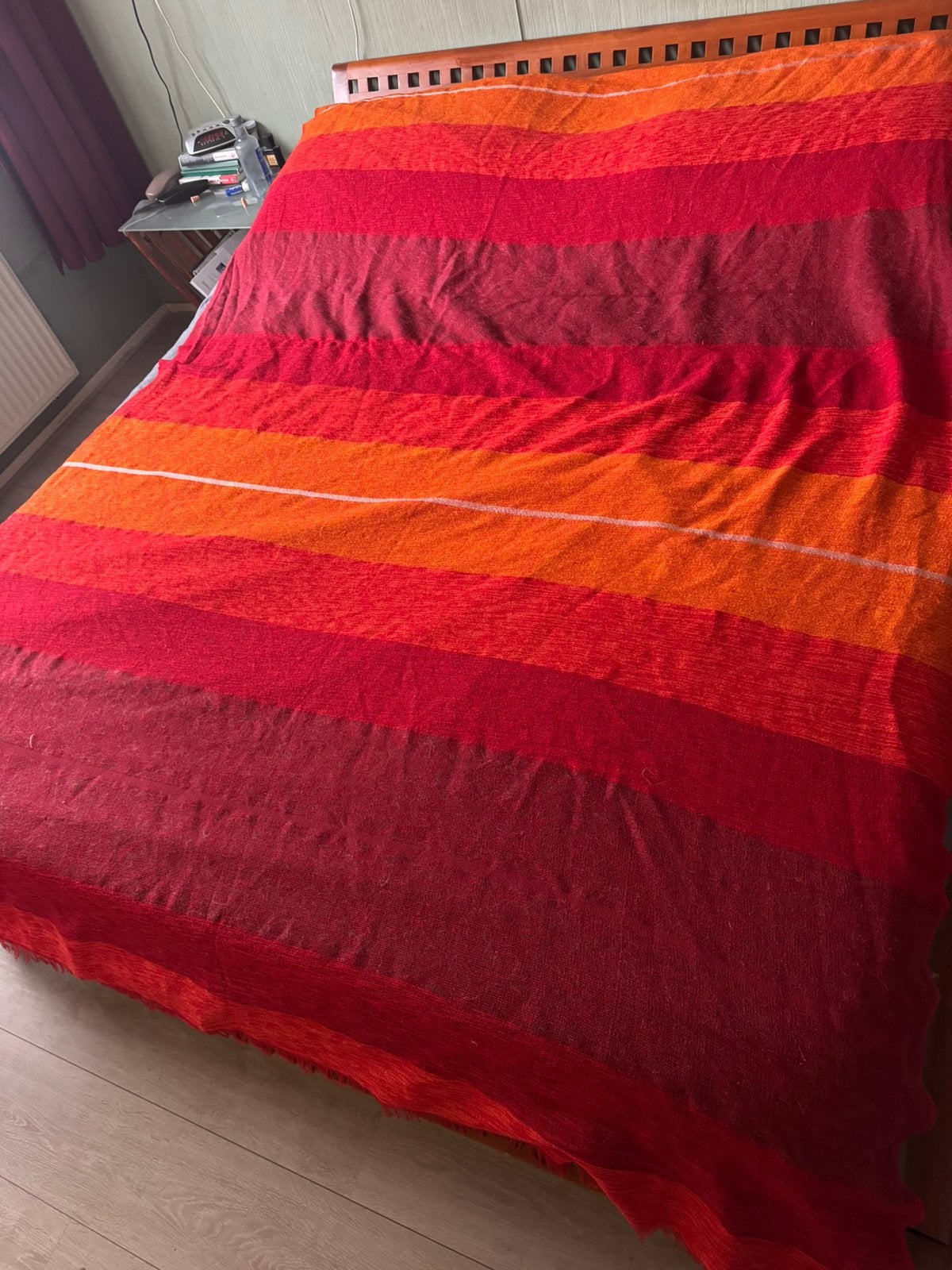 Prachtige Marokaanse plaid, Huis en Inrichting, Ophalen, Gebruikt, Tweepersoons, Overige maten