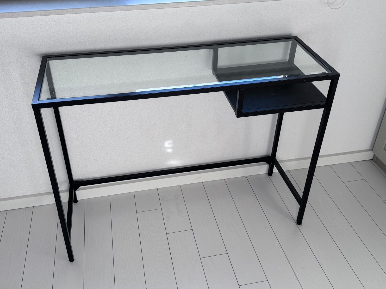 Bureau/sidetable, Ophalen, 100 tot 150 cm, Zo goed als nieuw, Metaal