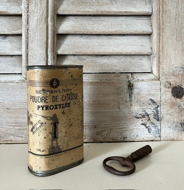 Poudre de chasse Pyroxylée decoratief blikje van jachtpoeder