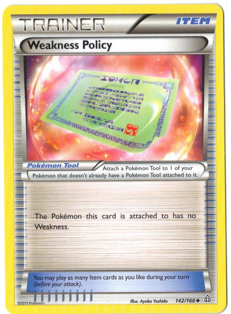 Primal Clash,  Weakness Policy [uncommon] 142/160, Verzenden, Nieuw, Losse kaart