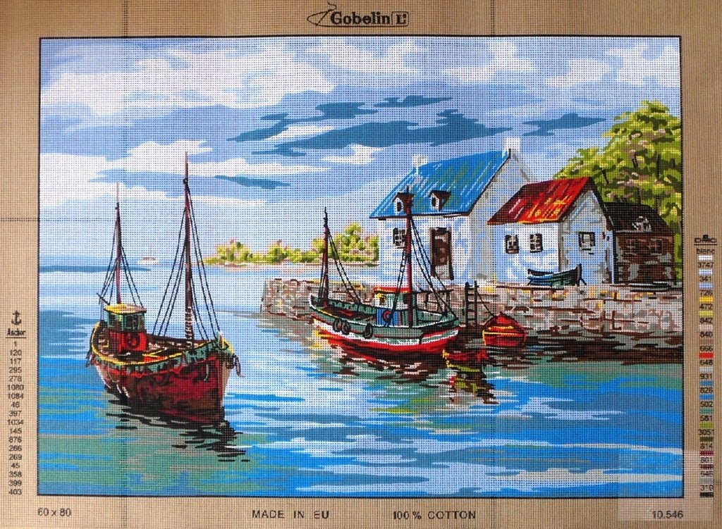 Cado voorbedrukt groot borduurstramien  SCHEPEN  546, Ophalen of Verzenden, Nieuw, Handborduren, Onderdeel of Toebehoren