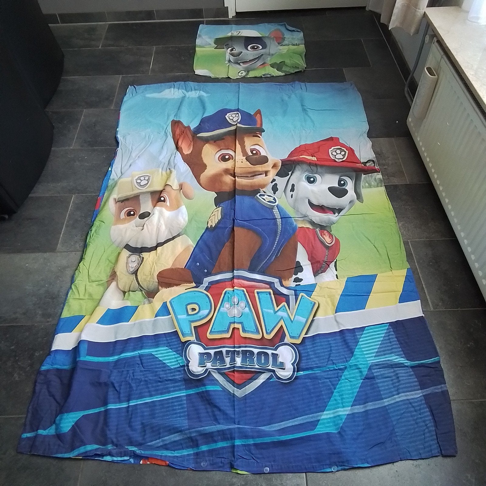 Paw Patrol: Dekbed, fleece Deken, Nachtlampje, Knuffel, Ophalen, Gebruikt, Overige merken, Meerkleurig
