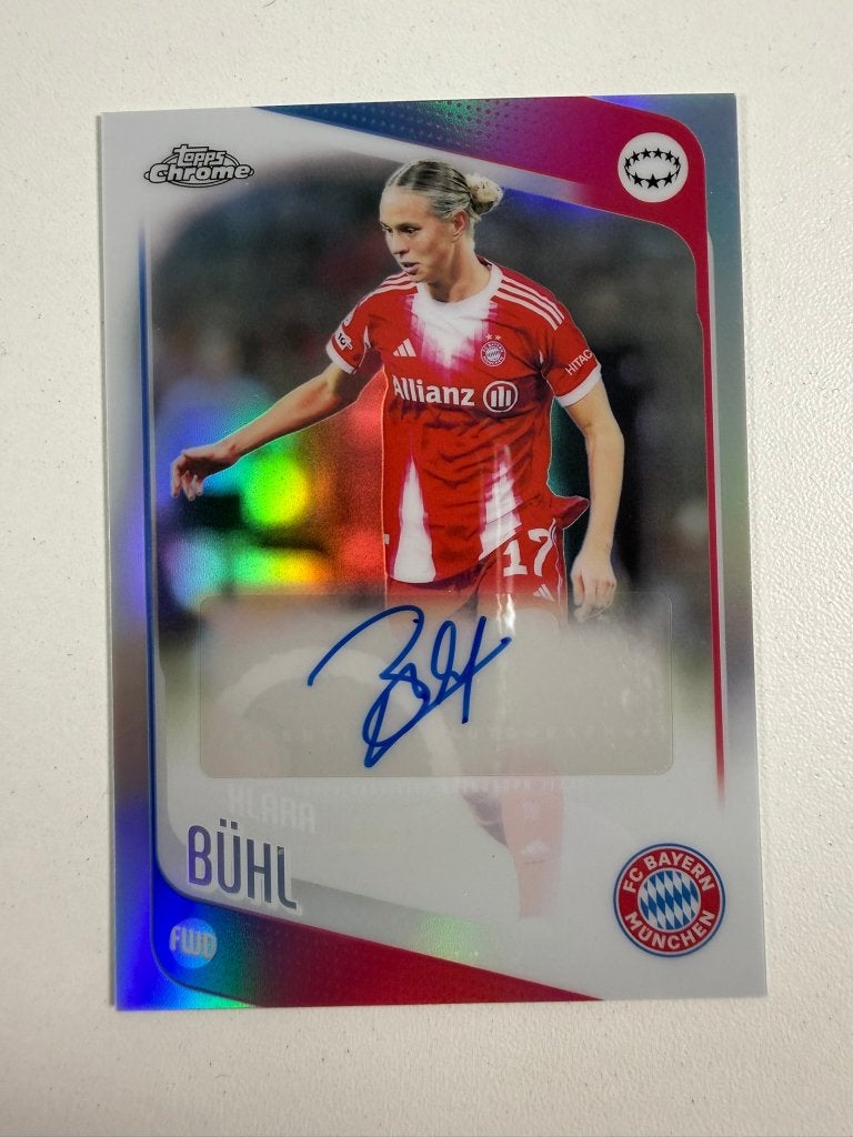 CA-BU Klara Buhl Auto Topps Women's Chrome 2025-26, Ophalen of Verzenden, Nieuw, Buitenlandse clubs, Poster, Plaatje of Sticker